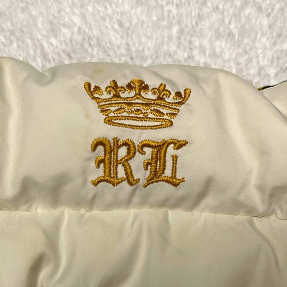 Ralph Lauren pink and gold girls puffer vest - Picture 6 of 7